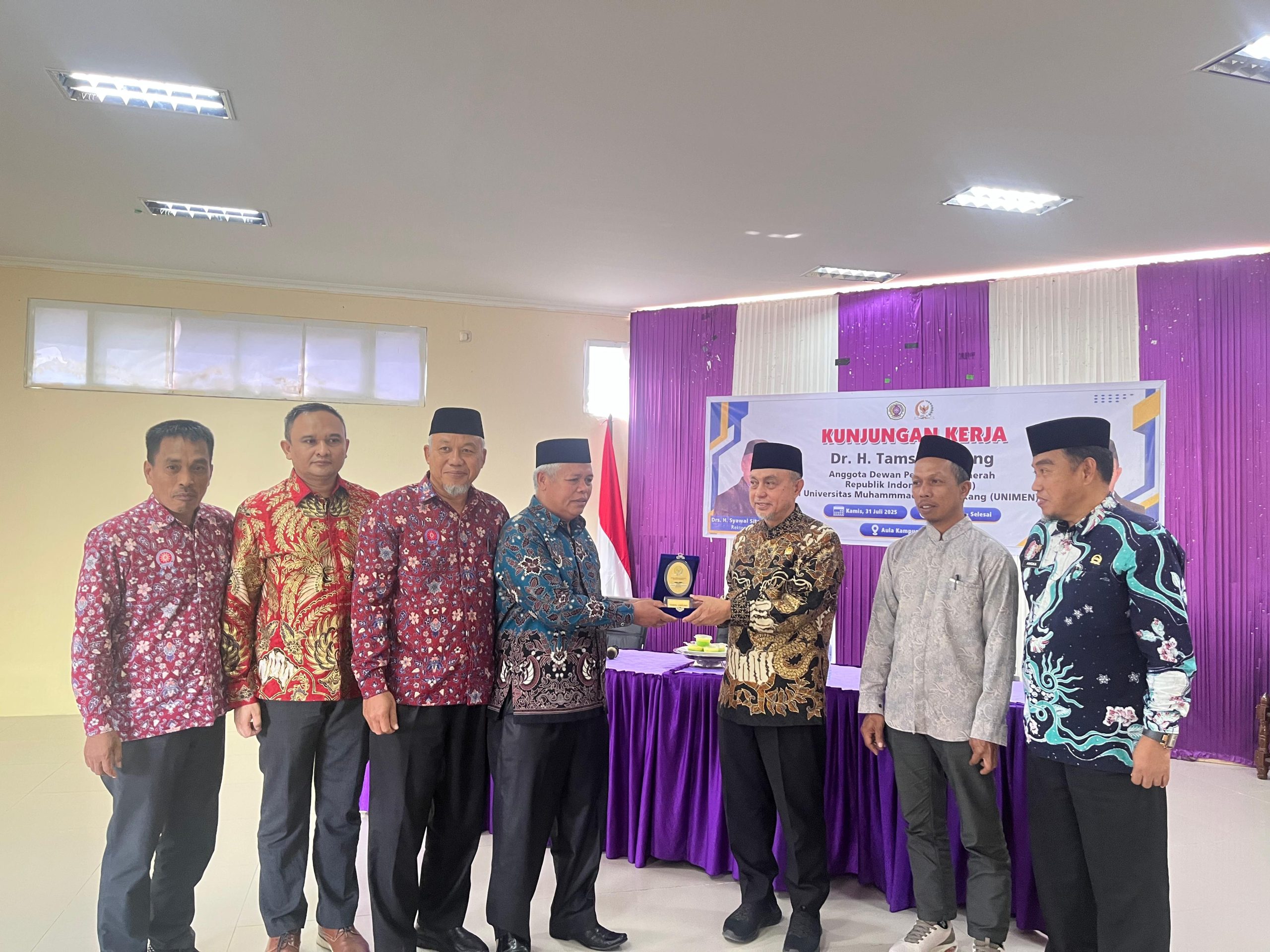 Kunjungan Kerja Ke UNIMEN, Senator Dr. Tamsil Linrung Ajak Kolaborasi