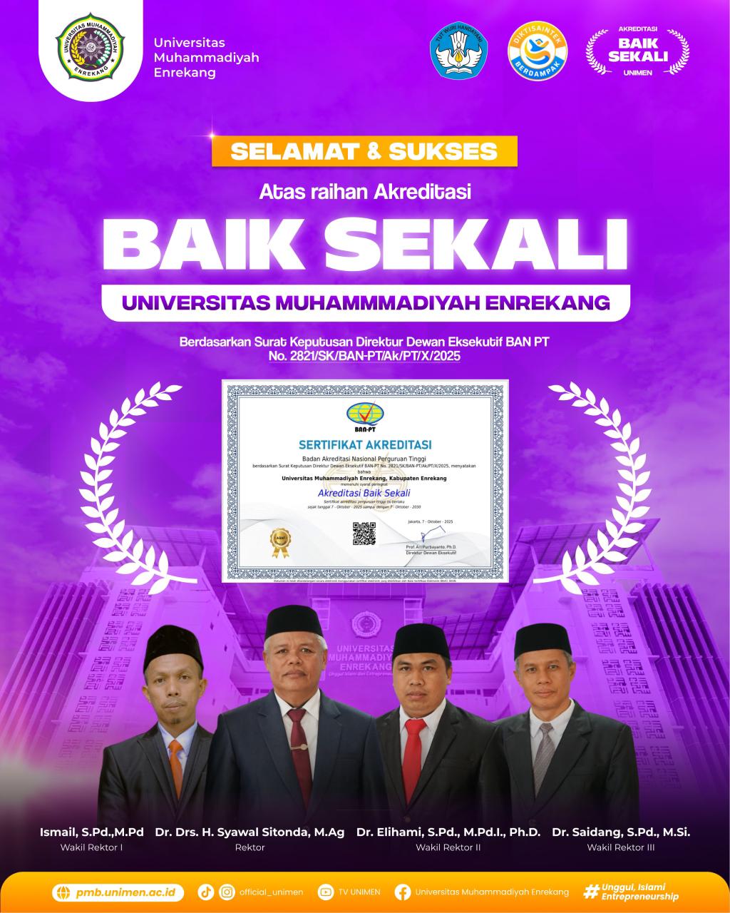 Selamat, UNIMEN Raih Akreditasi Baik Sekali